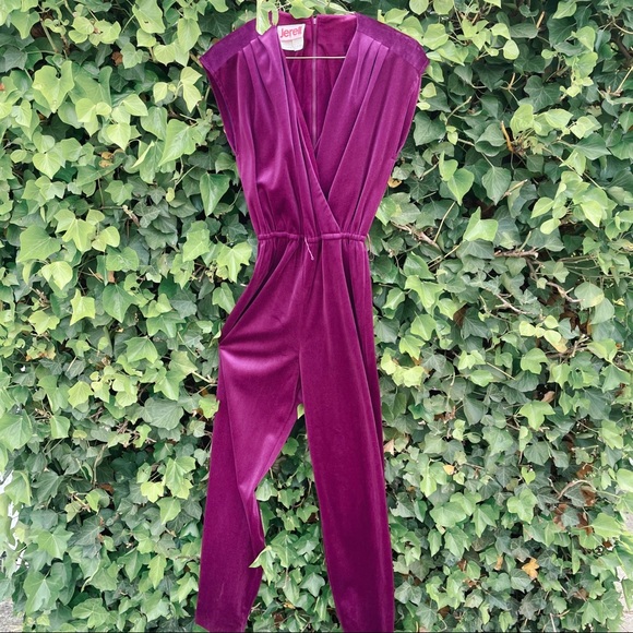 Jerell of Texas Pants - Vintage Velour Jumpsuit by Jerell of Texas SOLD